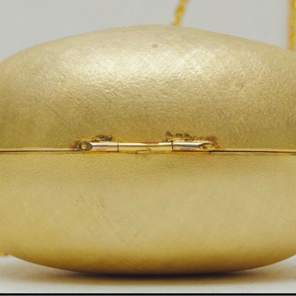 VINTAGE BRASS/GOLD OWL FACE CLUTCH/PURSE RARE MADE IN ITALY ONE OF A KIND - Picture 5 of 5